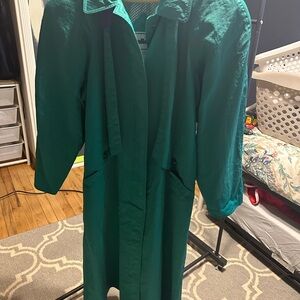 Vintage Teal Trench Coat